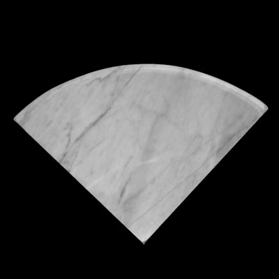 Carrara Marble Italian White Bianco Carrera Corner Shelf Honed