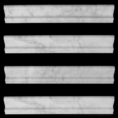 Carrara Marble Italian White Bianco Carrera Crown Molding Honed