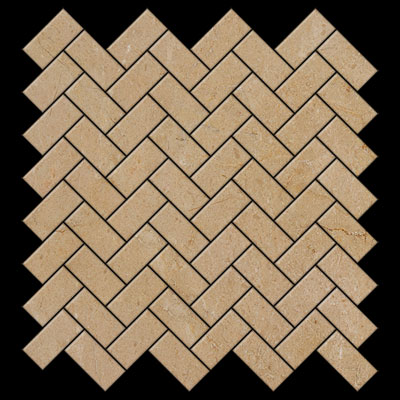 Crema Marfil Marble Herringbone Mosaic Tile Polished