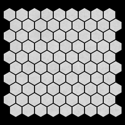 Statuary Crystal Marble Italian White Statuario 1" Hexagon Mosaic Tile Polished